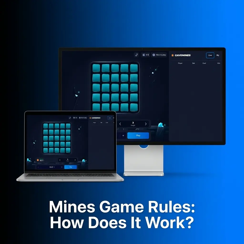 Mines game on a 5x5 grid showing hidden tiles, multipliers, and cash-out strategy for online gameplay