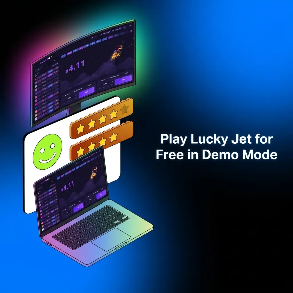 Lucky Jet demo mode gameplay on 1win platform showing multiplier mechanics and cashout controls with virtual funds