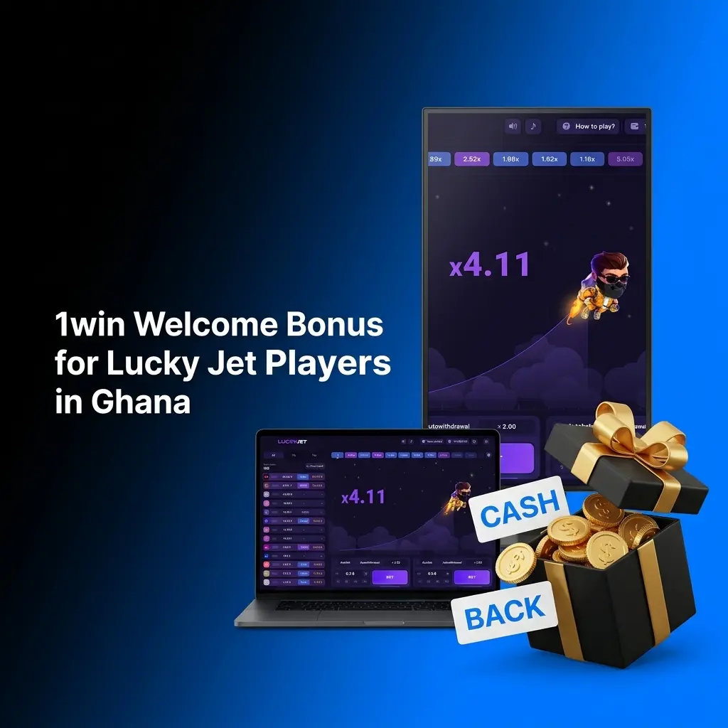 1win welcome bonus up to 500% across four deposits for new players in Ghana, including free spins and sports boosts