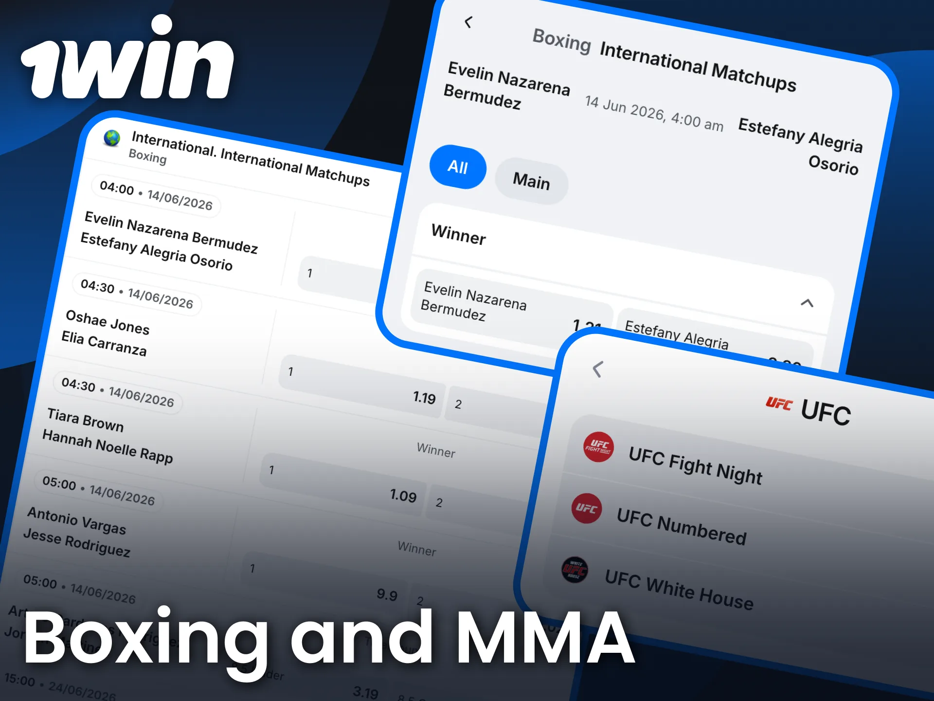 Place bets on boxing and MMA through the 1win sportsbook platform.