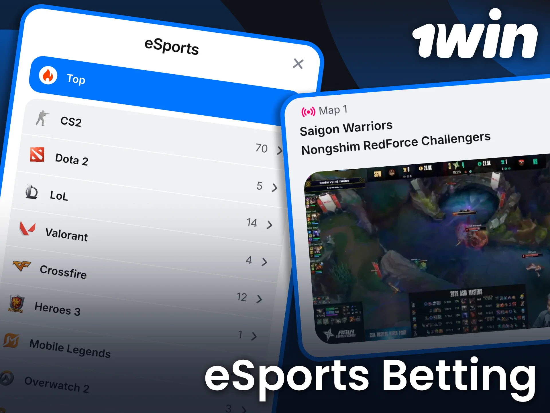 Join 1win eSports betting and experience fast-paced competitive gaming action.