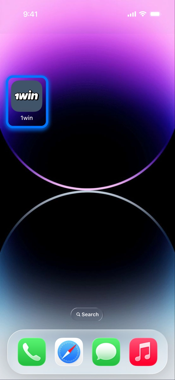 Launch 1win from your home screen and start playing instantly.
