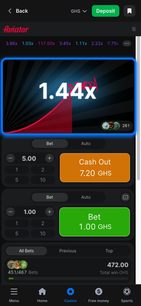 Follow the rising Aviator multiplier and decide when to cash out.