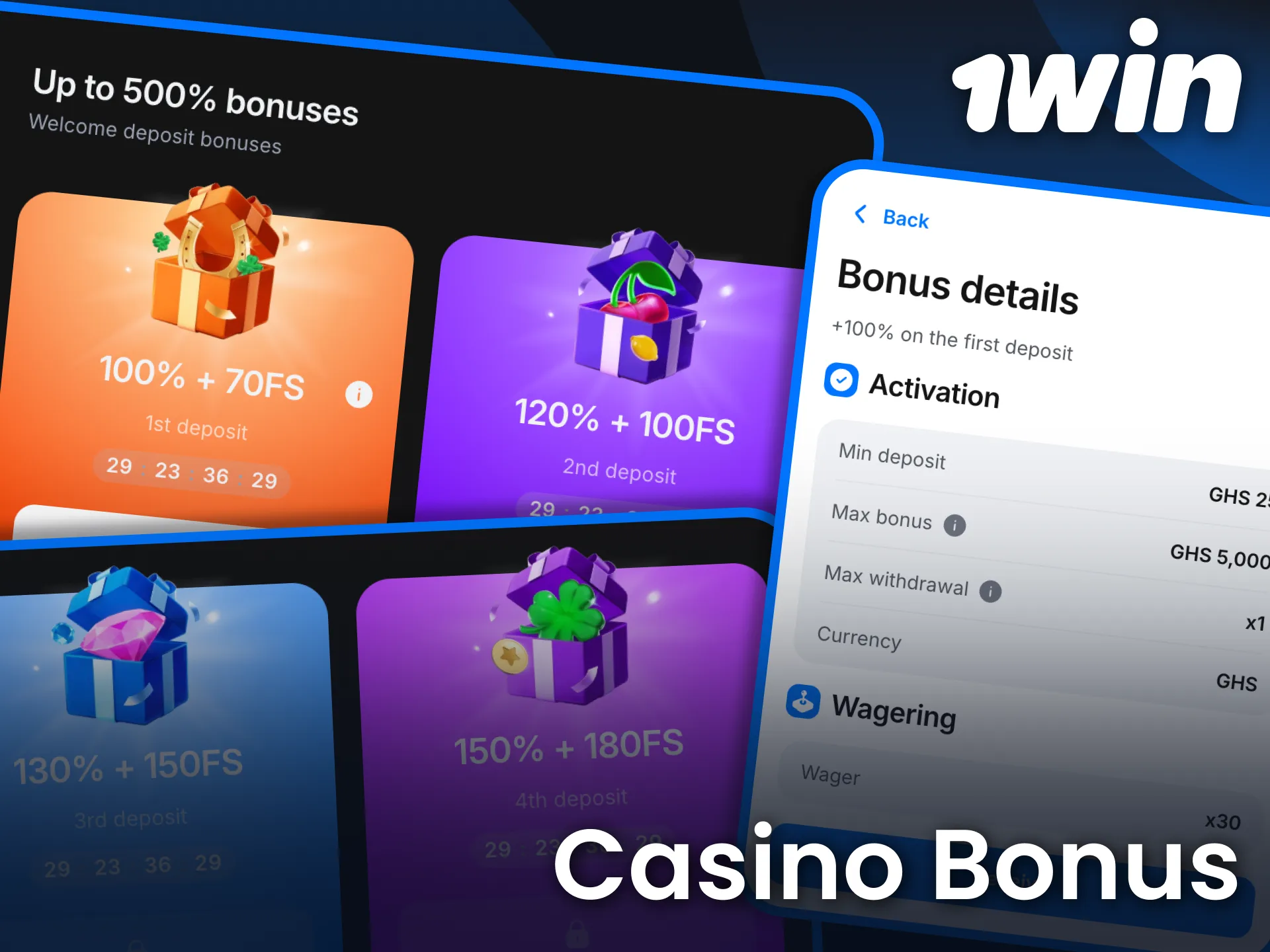 Enjoy bonus funds, free spins, and cashback through the 1win casino programme.