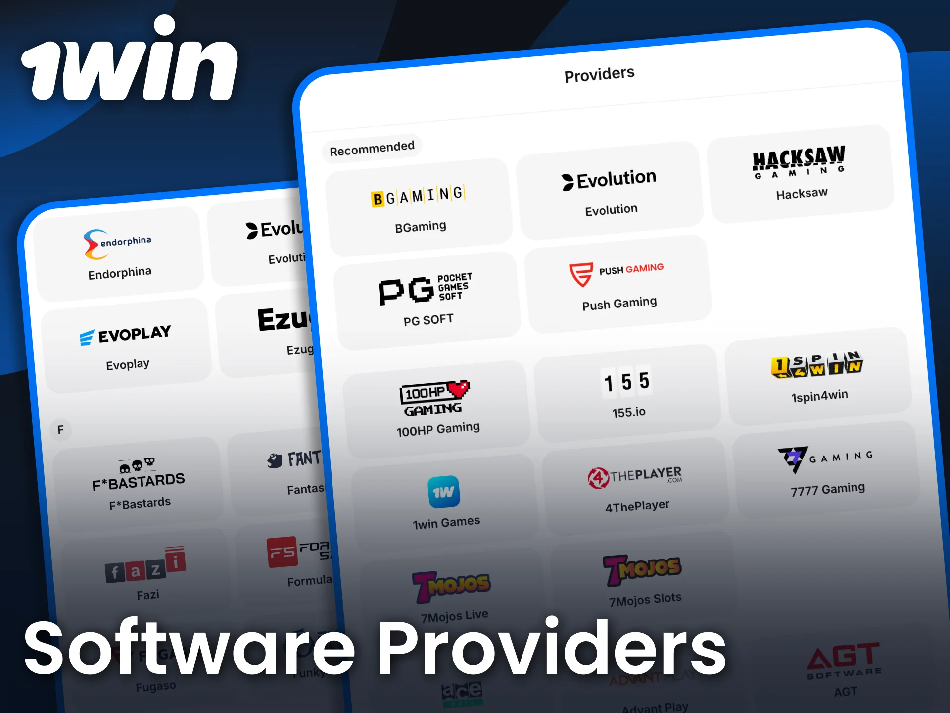 Discover the developers behind the most popular casino games on 1win.