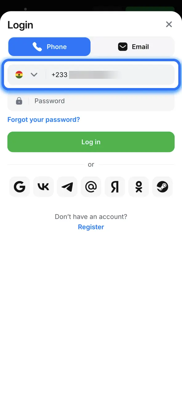Enter your 1win credentials and securely connect to your account.
