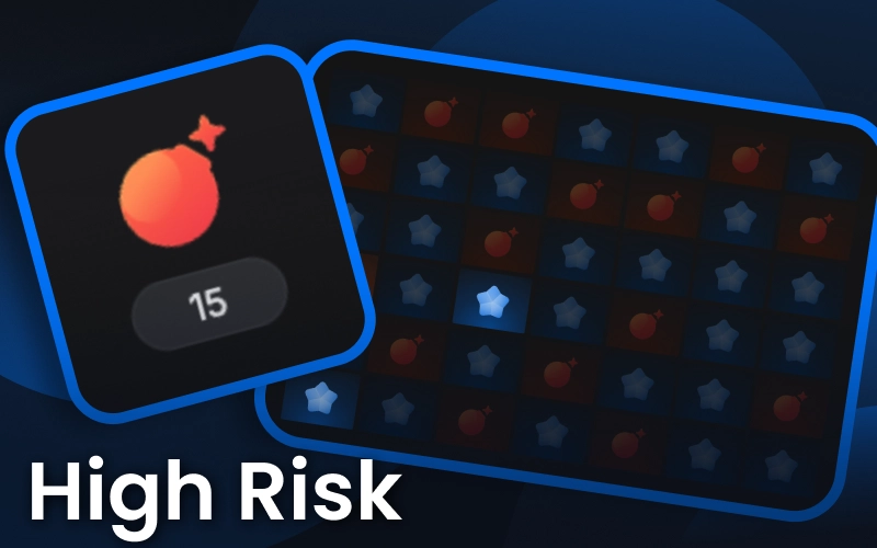 Chase larger multipliers in Mines with an aggressive high-risk setup.