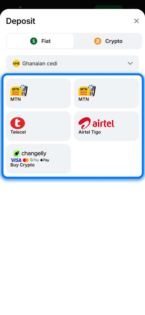 Select your preferred 1win deposit method and continue securely.