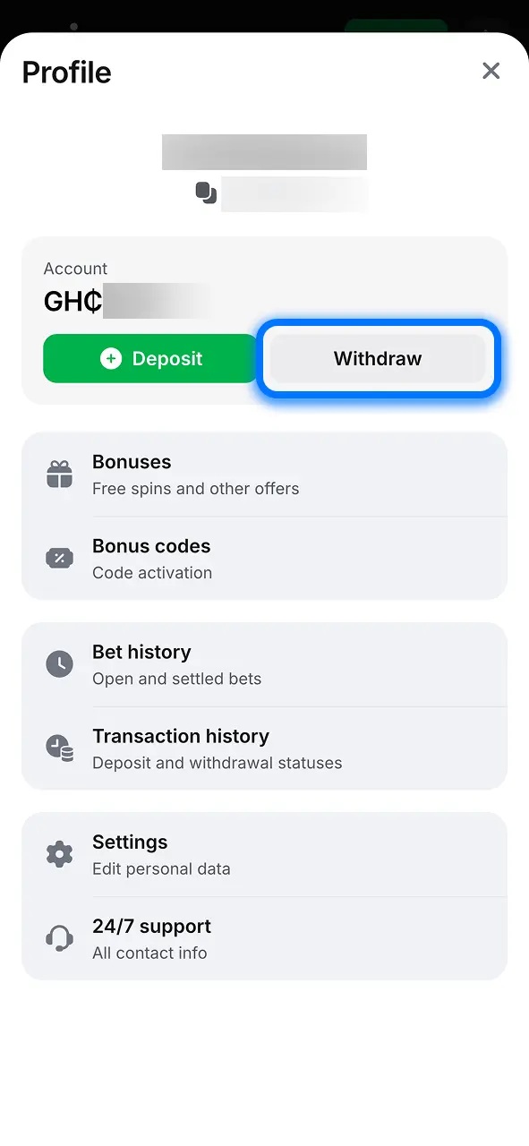 Open the 1win withdrawal section and access your funds quickly.