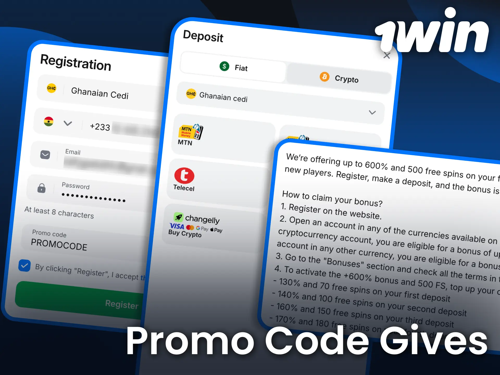 Unlock the full 1win welcome offer with promo code before sign up.