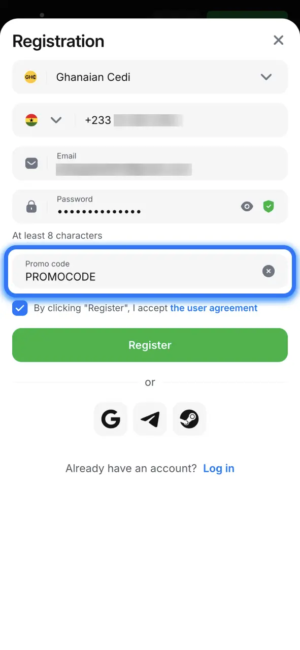 Get started on 1win with promo code and take advantage of special registration offers.