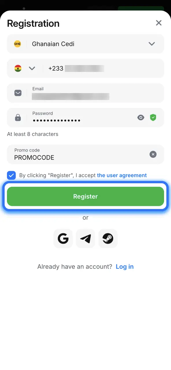 Create your 1win account and start exploring all platform features.